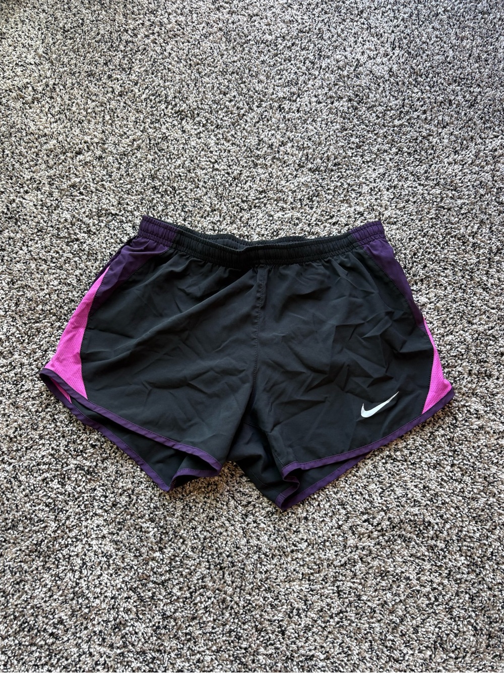 Nike Black and Pink Running Shorts